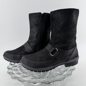 Merrell Womens Black Leather Suede Zip Up Boots‎ Size 7.5